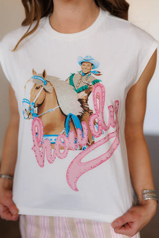 Clarissa Retro Cowboy Sleeveless Tee