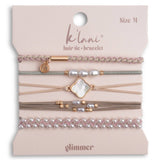 K'Lani Glimmer Hair Tie Bracelet Set