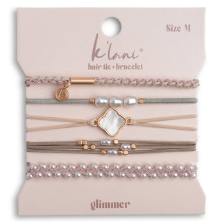 K'Lani Glimmer Hair Tie Bracelet Set
