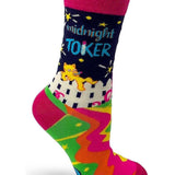 Midnight Toker Women's Novelty Crew Socks