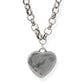 BRACHA SILVER PUFFY HEART NECKLACE