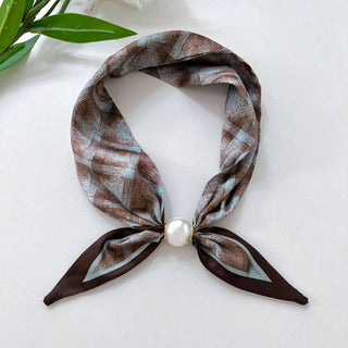 Floral Scarf with Magnetic Buckle: C6
