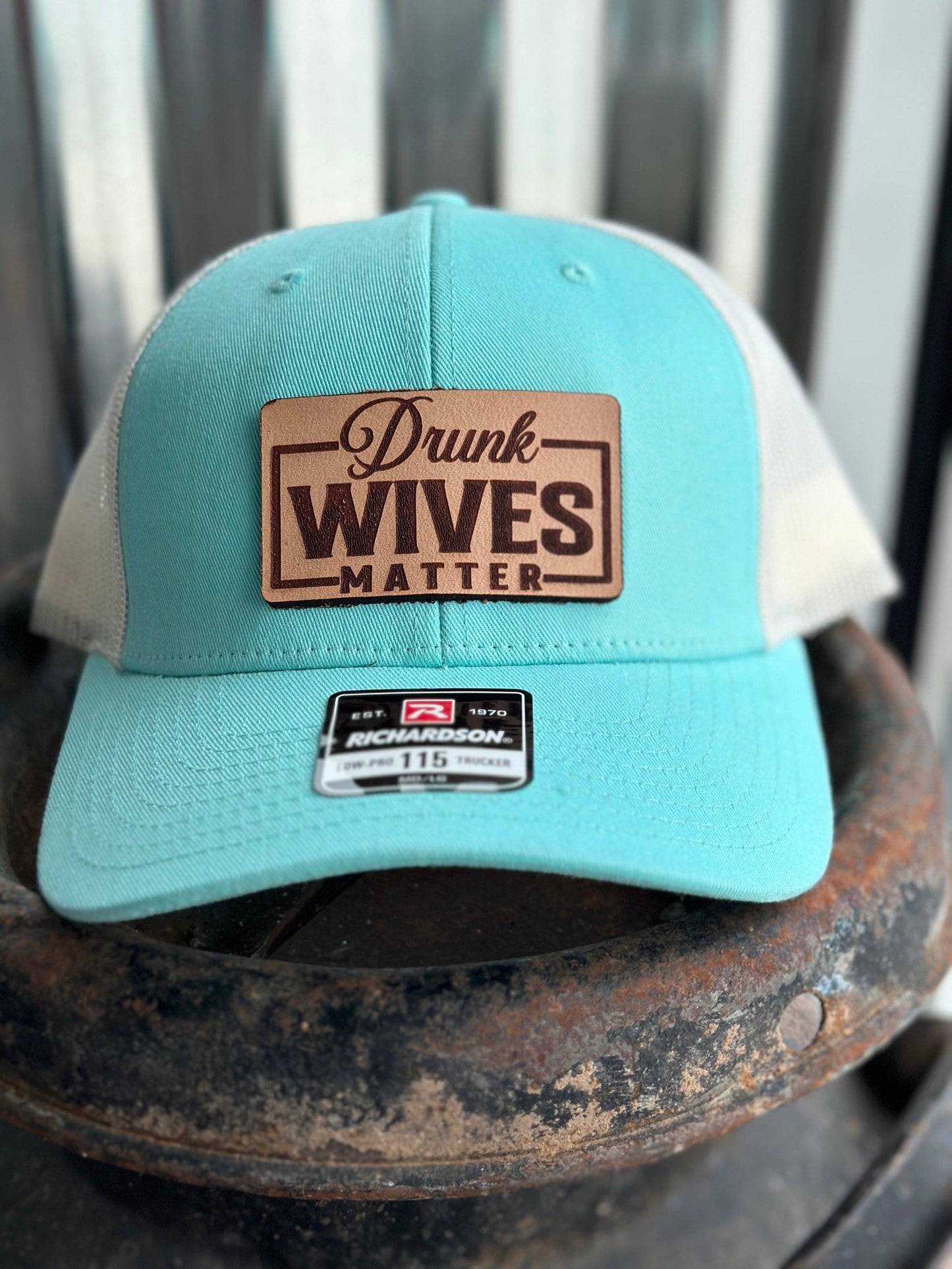 Drunk wives matter hat: Turquoise