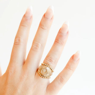 Beaded Blondes All Gold Ring ~ one size
