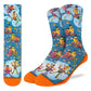Men's Sesame Street, Bert & Ernie and Rainbows Socks: Shoe Size 8-13
