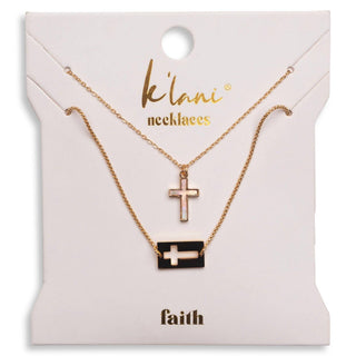 K'Lani Faith Cross Necklace Set