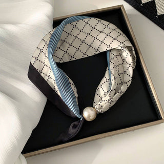 Pearl Magnetic Clasp Scarf: NO-2