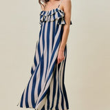 ELLA STRIPED DRESS in NAVY 7694