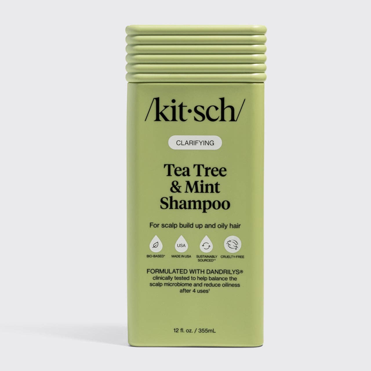 Kit'sch Tea Tree & Mint Shampoo packaging on a white background