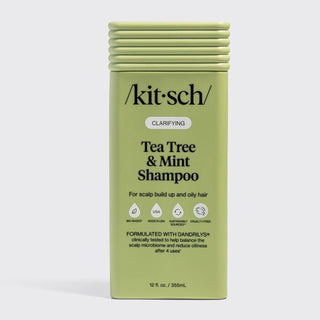 Kit'sch Tea Tree & Mint Shampoo packaging on a white background