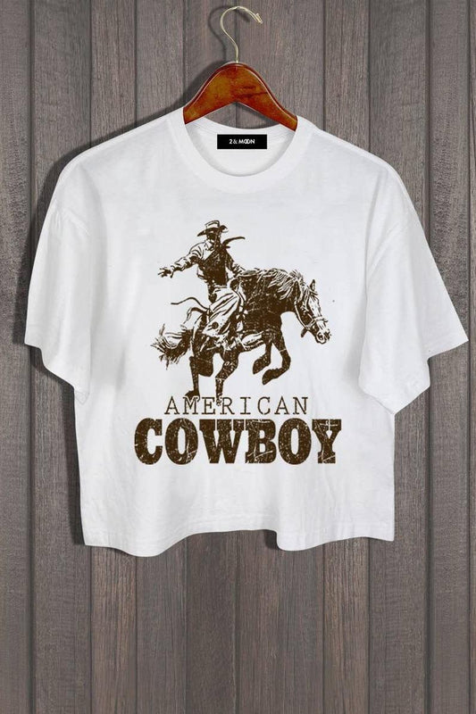 AMERICAN COWBOY CROP TEE