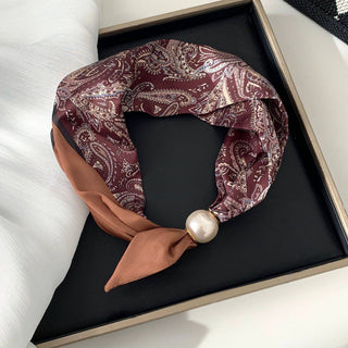 Pearl Magnetic Clasp Scarf: NO-2