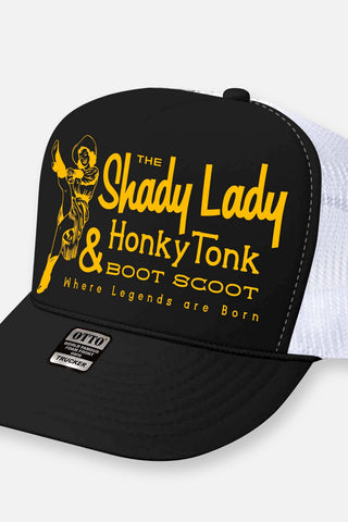 THE SHADY LADY HONKY TONK HATS: Hot Pink-Black