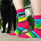 Rise and Shine Asshole Women's Crew Socks With Cats