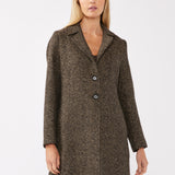 ASHLY BROWN CHEVRON COAT 20279