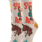 Saddle Up | Women's Western Fun Saying Cowgirl Crew Socks 23507