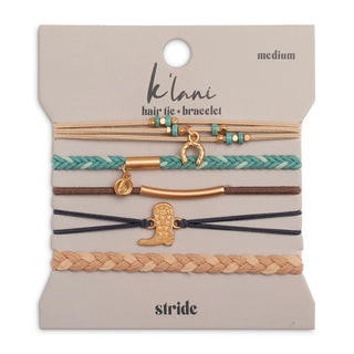 K'LANI STRIDE hair tie + braclelets