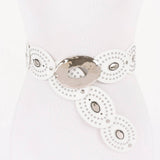 EDGY OVAL BELT in BLACK