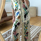 Vintage Print Trouser in Apricot
