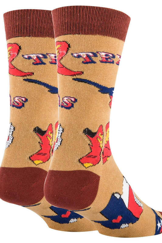 Texas Love | Men's Cotton Crew Funny Socks 9503