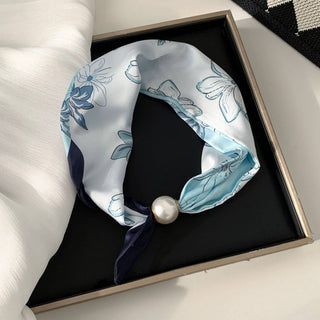 Pearl Magnetic Clasp Scarf: NO-2