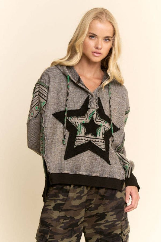 BLACK STAR HOODIE