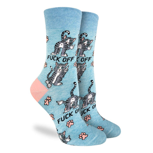 Women's F@*% Off Cats Socks: Shoe Size 5-9