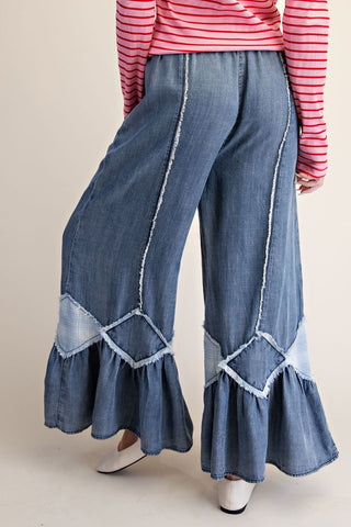 Easel Daisy Chambray Pant 57988