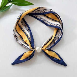 Floral Scarf with Magnetic Buckle: C6