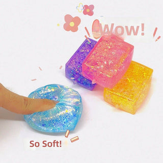 Slow Rebound Stress Relief Cube Toy For Adults And Kids: Tofu Aurora Malt Sugar 1