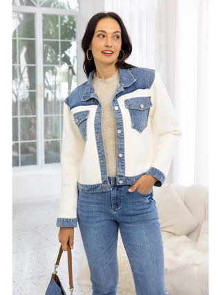 COLLIN DENIM TRIM JACKET 3224