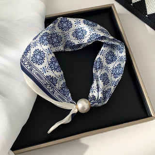 Pearl Magnetic Clasp Scarf: NO-2