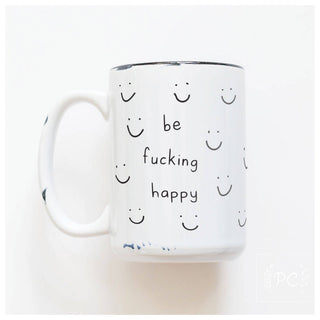 Be Fucking Happy | Ceramic Mug: Yellow