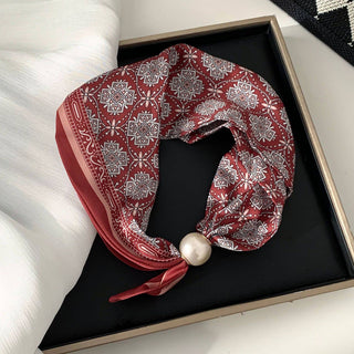 Pearl Magnetic Clasp Scarf: NO-2