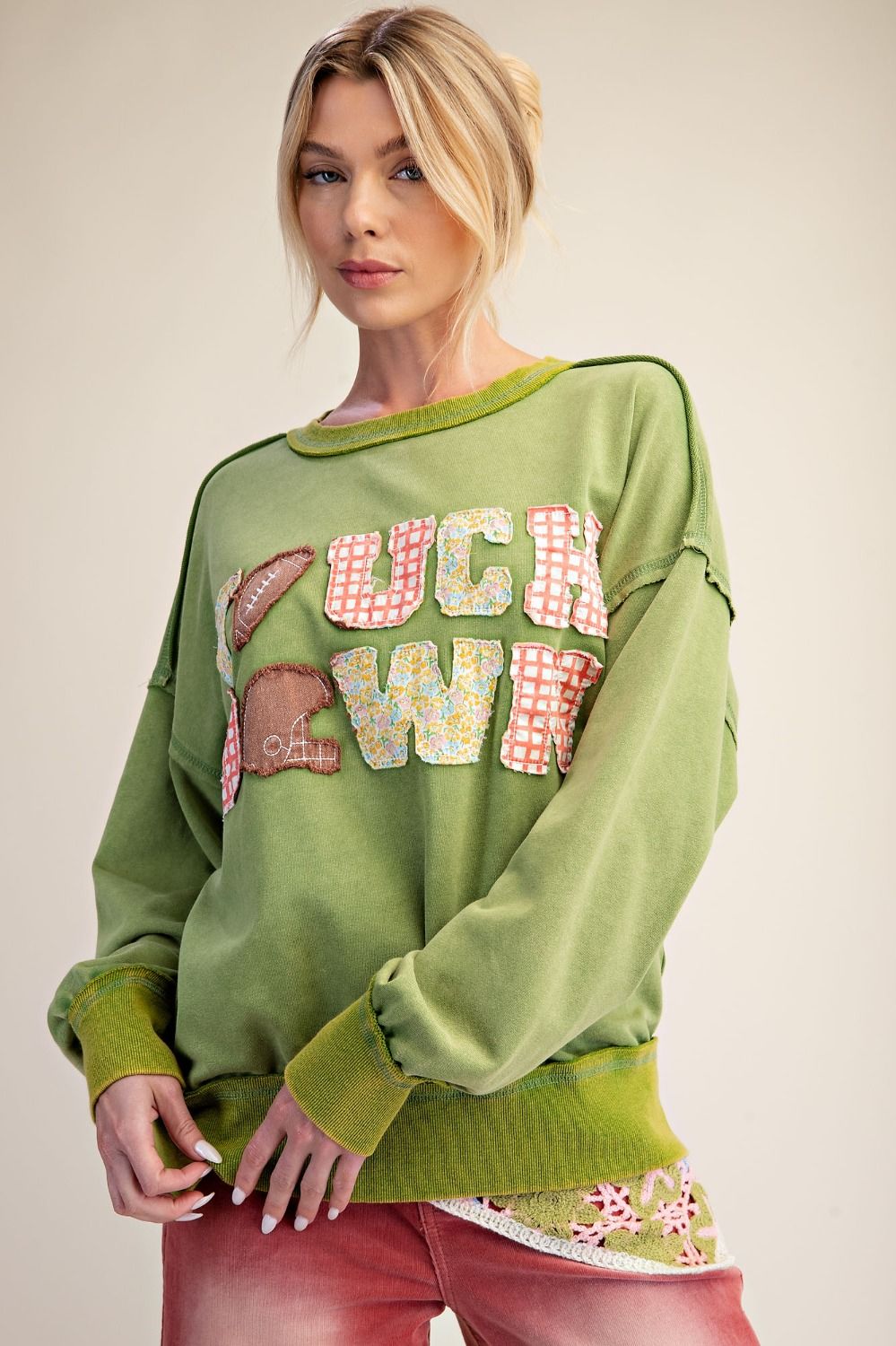 Green grass touch down sweatshirt