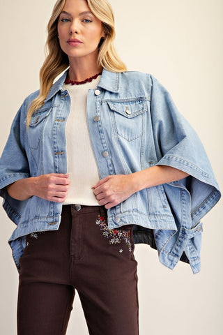 EASEL LANAY DENIM TOP 30399
