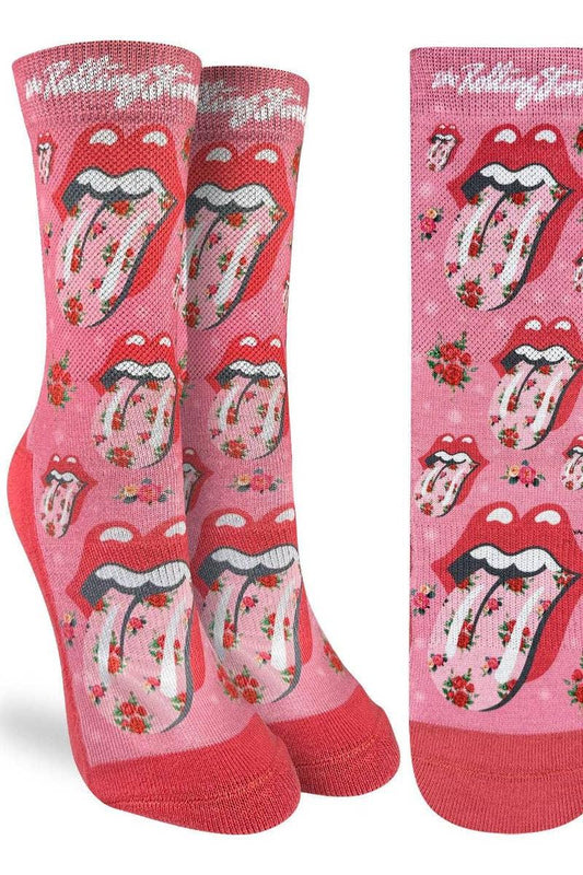 Women's The Rolling Stones, Hot Lips Pop Art Socks: Shoe Size 5-9