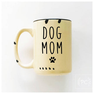 Dog Mom | Ceramic Mug: Pink