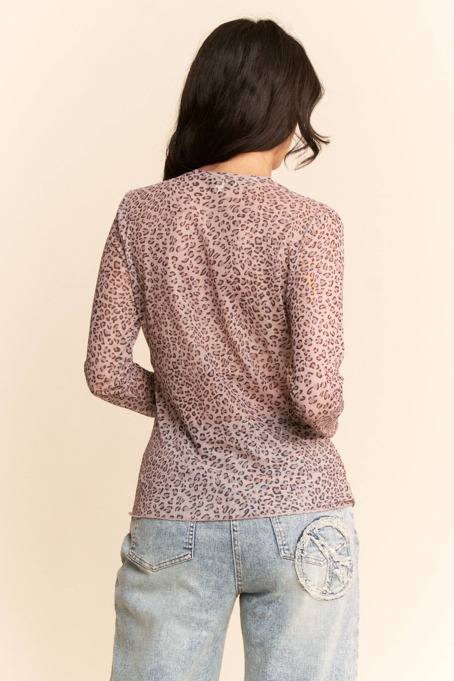 LEOPARD MESH TOP 50007