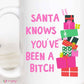 Santa Knows Funny Christmas Mug, Ceramic Mug, Christmas: All White / 15oz