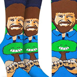 Women's Bob Ross, Happy Little Tree Socks: Shoe Size 5-9