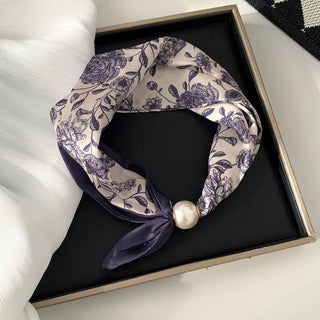 Pearl Magnetic Clasp Scarf: NO-2