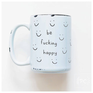 Be Fucking Happy | Ceramic Mug: Yellow