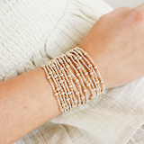 Dainty Sutton Bracelet in Gold with Silver: Standard 6.75 Inch