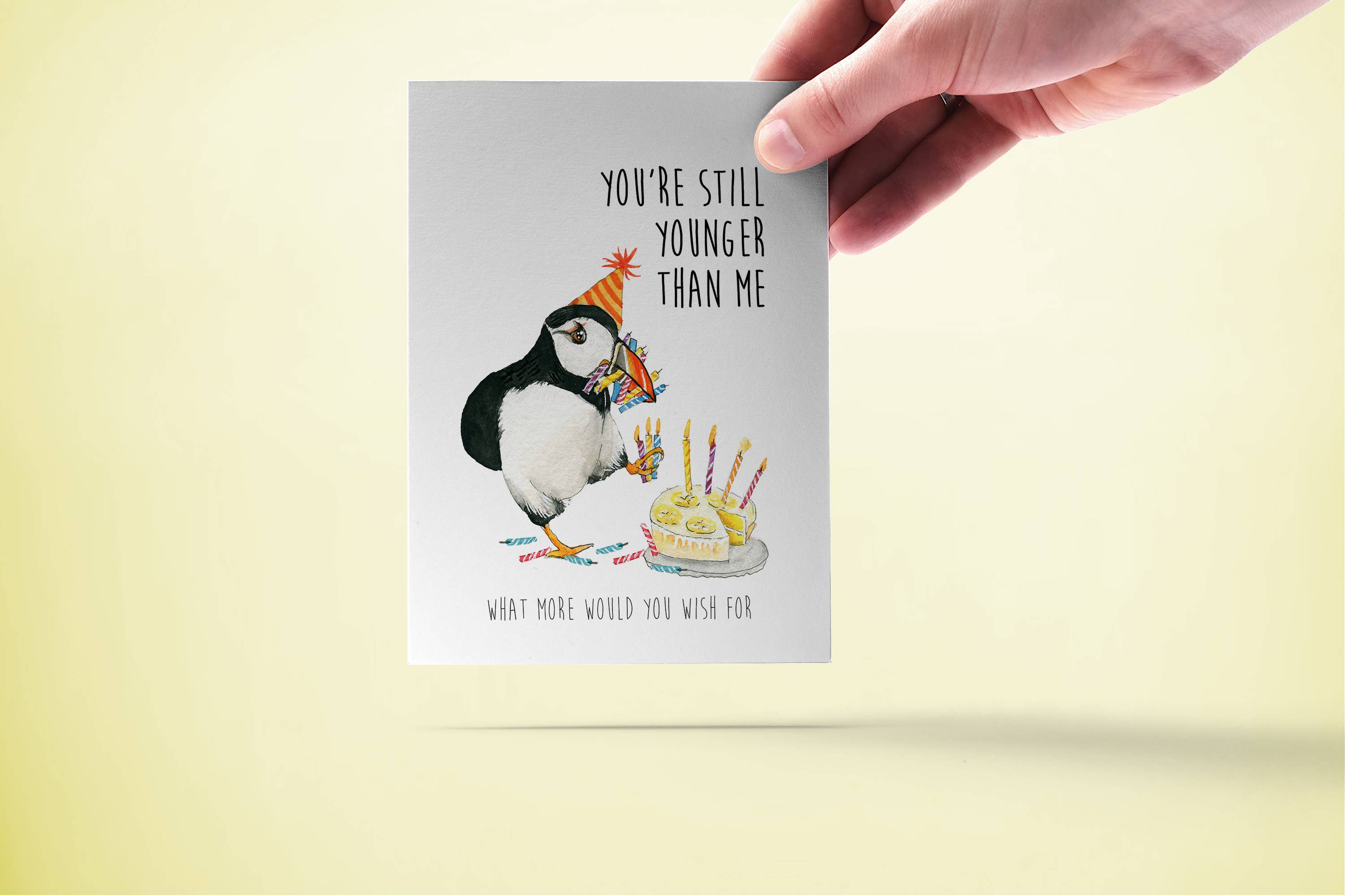 Puffing Bird Birthday - Funny Birthday Card