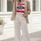 Crystal Striped Star Tank - Urban blazer styling