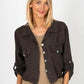 MADE IN ITALY LINEN FRAY EDGE JACKET 2233