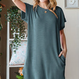 *CAMRYN RIBBED DRESS 6807