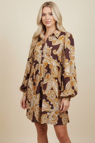 ANIKA PAISLEY DRESS 50036