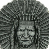 Indian Tribal Chief Head  Western Belt Buckle